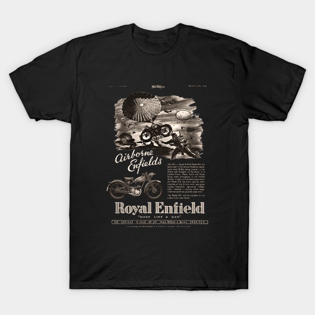 Royal Enfield WDRE Retro Vintage Motorcycle WW2 T-Shirt by Jose Luiz Filho